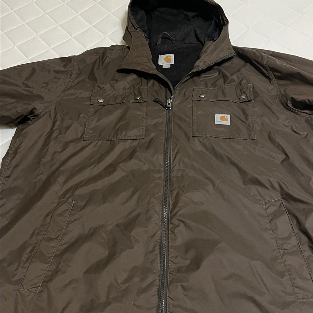 Carhartt Dark Brown Hooded Jacket